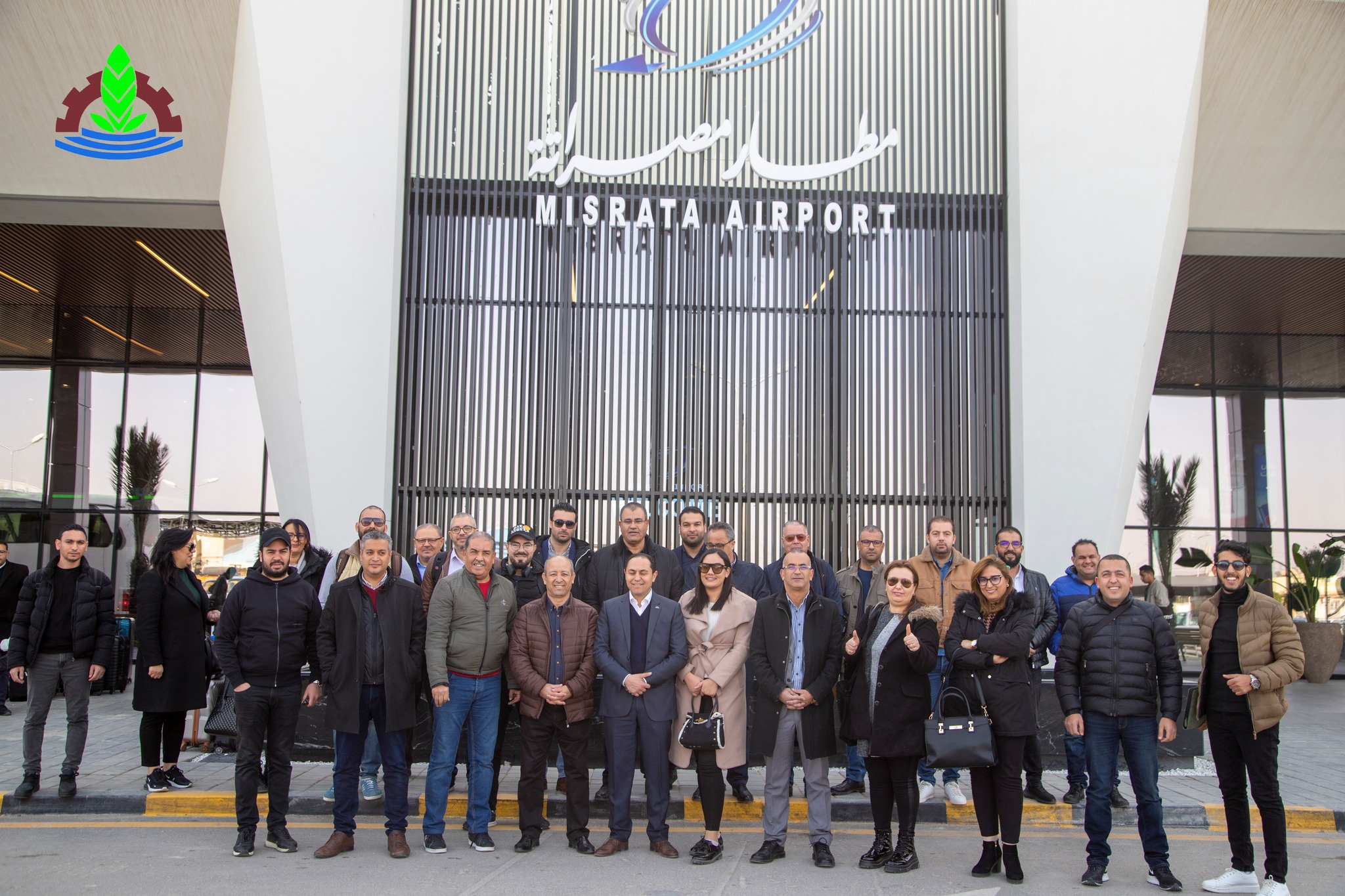 توديع الوفد التونسي المشارك في المعرض الليبي التونسي بمطار مصراته الدولي