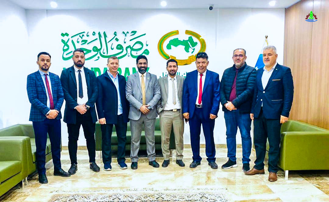 إجتماع لجنة إدارة غرفة التجارة والصناعة والزراعة مصراته مع مصرف الوحدة – فرع الوسطى