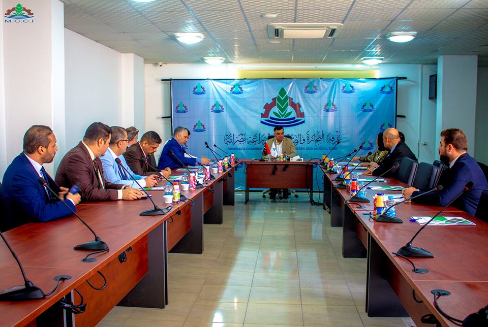 Meeting of the chamber's management of Libya's program on economic integration, diversification and sustainable employment