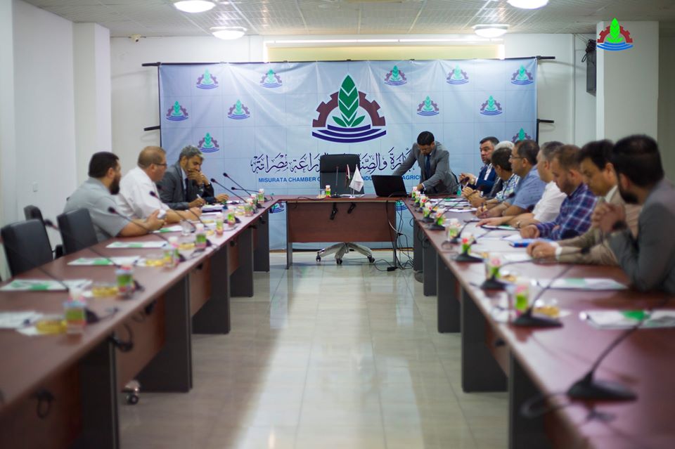 An agreement to open abank employee window for the Sahara Bank inside the headquarters of Misrata chamber