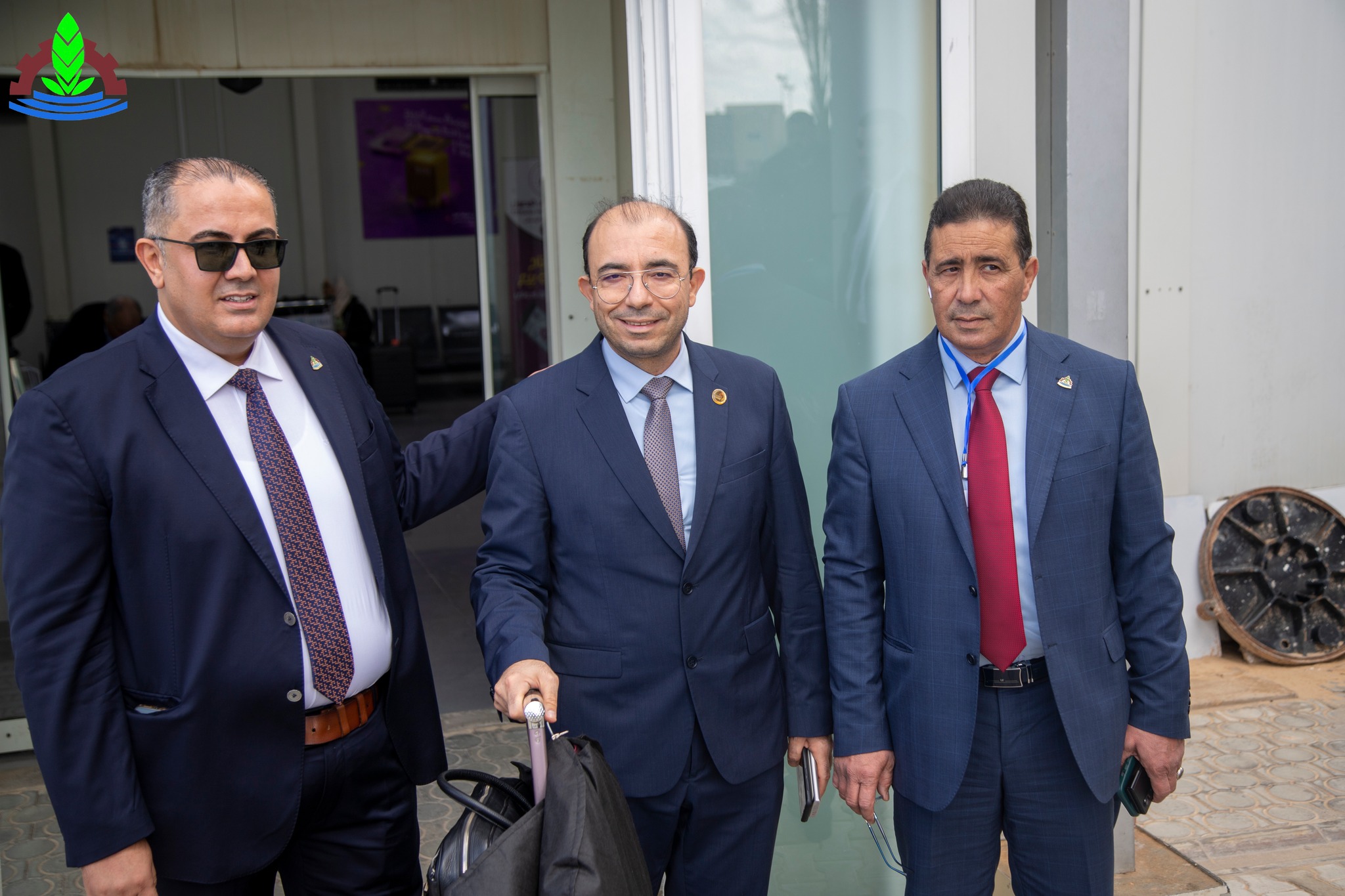The delegation participating in the Libyan Tunisian exhibition