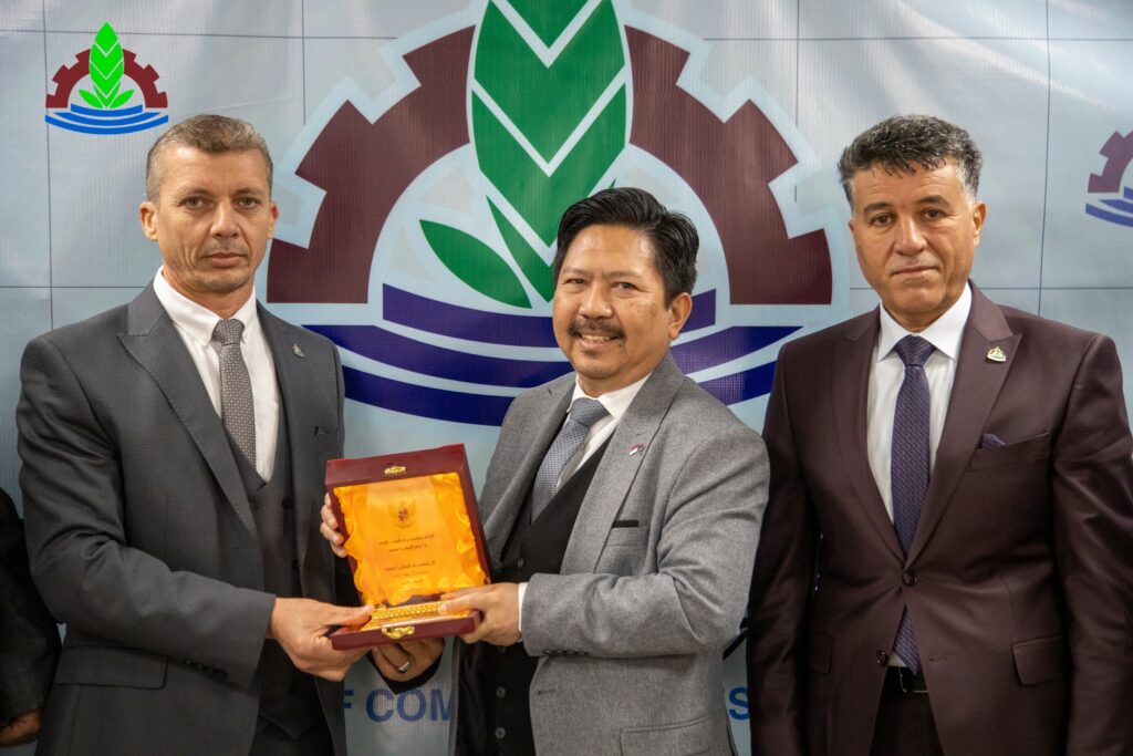 A meeting about Libyan and Indonesian businessmen