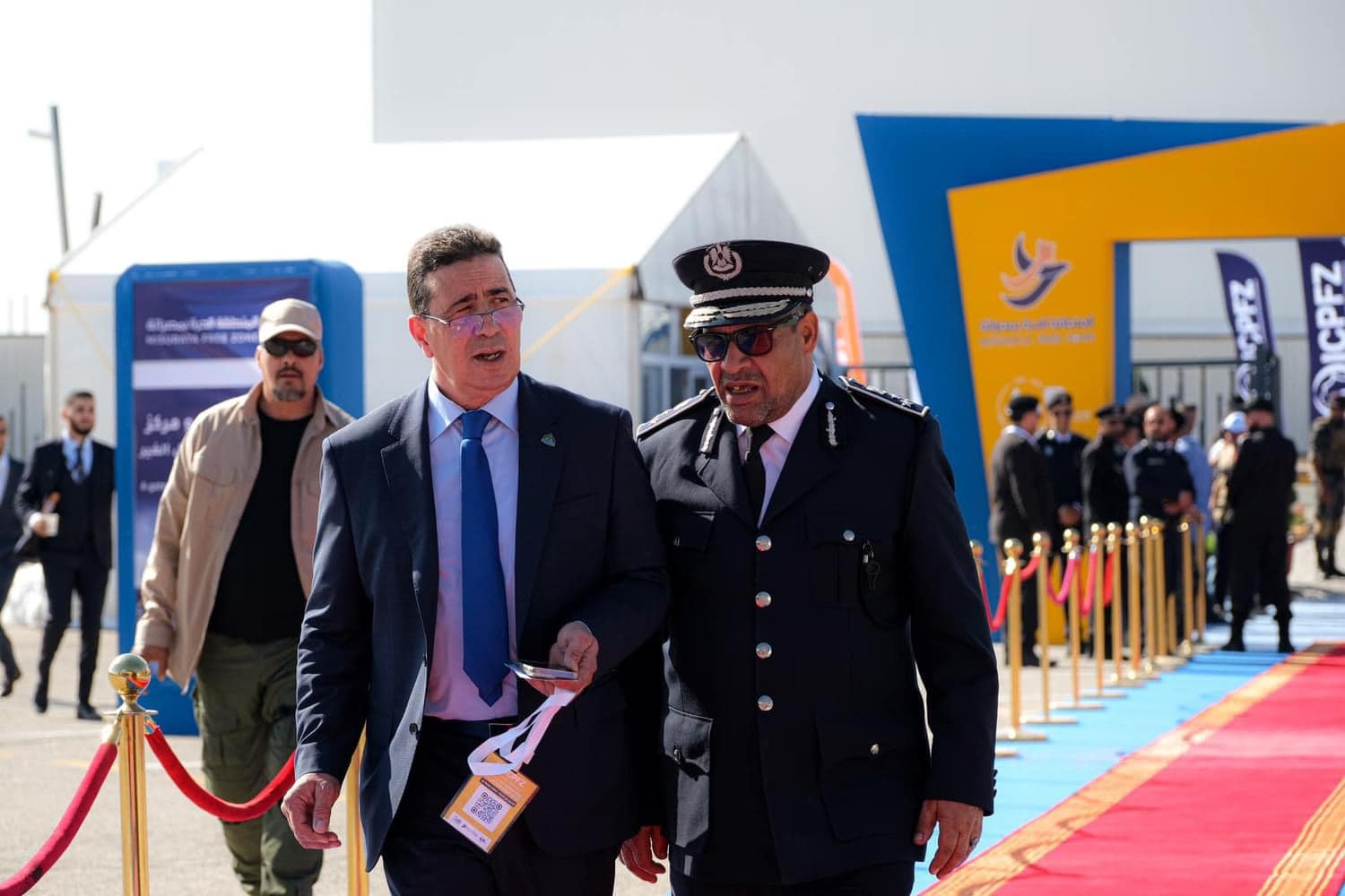 Participation of the chairman of the chamber’s board of directors – in the opening of the North African international conference and exhibition for ports and free zones.”