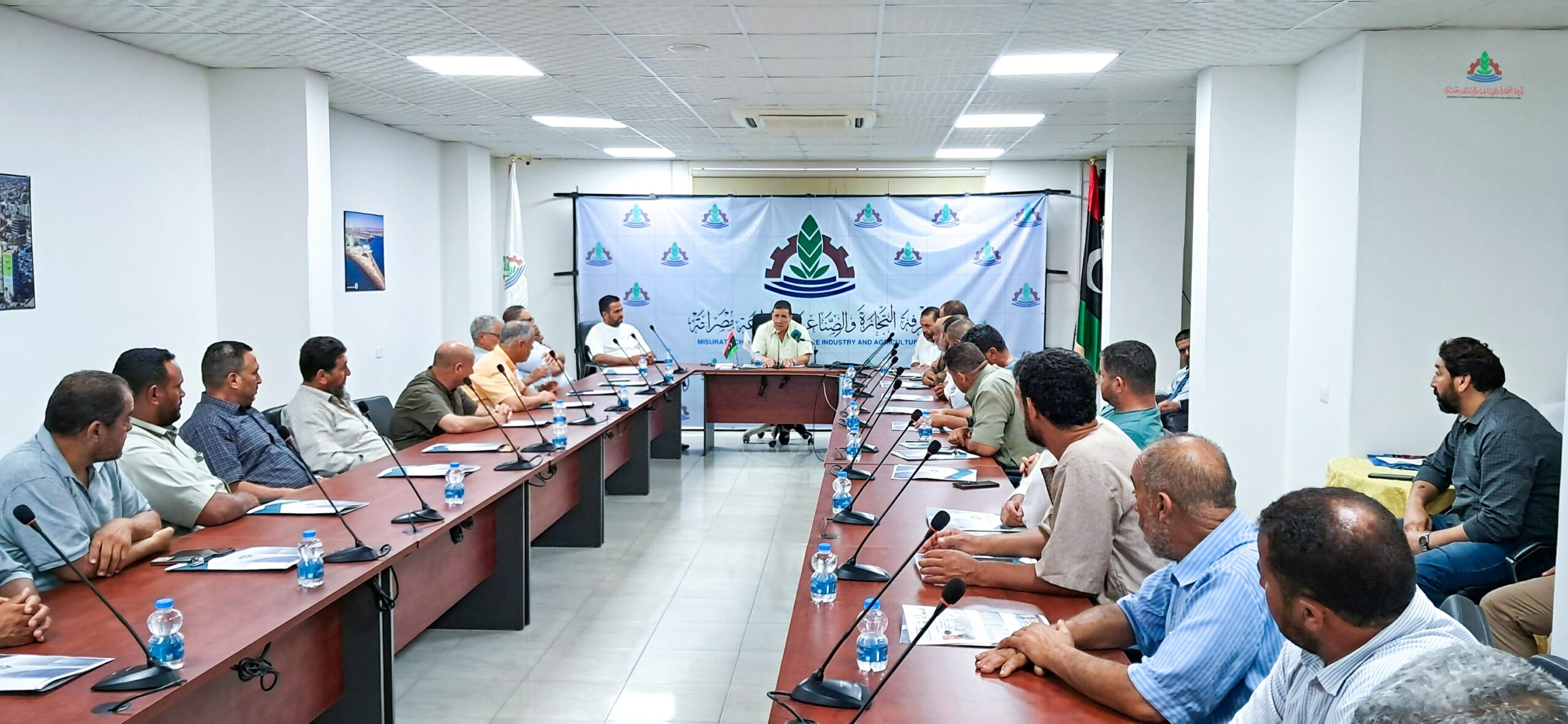 Misurata chamber of commerce, industry and agriculture hosts a meeting that included cow breeders and owners of manufacturing companies and commercial activities within Misurata city.