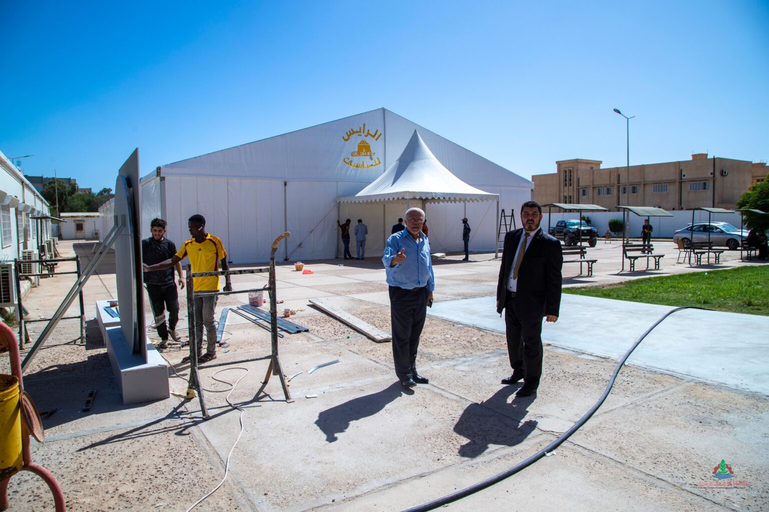 Preparations for the exhibition of medicines, equipment and medical services which held in conjunction with the tenth conference of the Libyan cardiac society