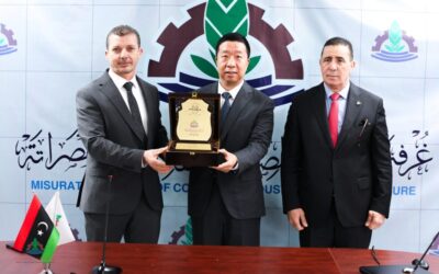 Reception of the Chinese Chargé d’Affaires at Misurata chamber of commerce, industry, and agriculture