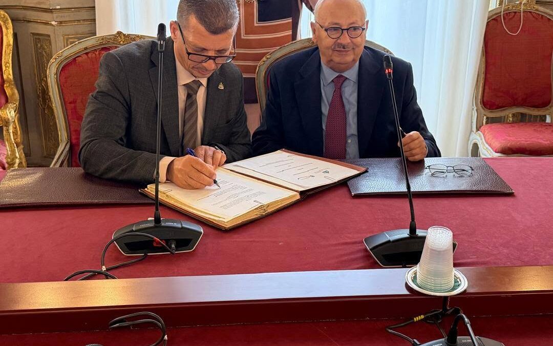 Misurata chamber of commerce industry and agriculture and Genoa Chamber of Commerce sign a memorandum of understanding to enhance economic partnership in the Italian city of Genoa